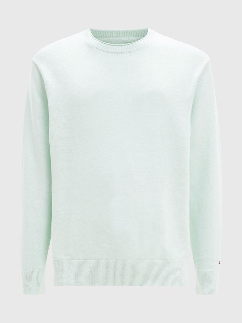 Suéteres Tommy Hilfiger Solid rolled linen Verde Menta | MX_M31174