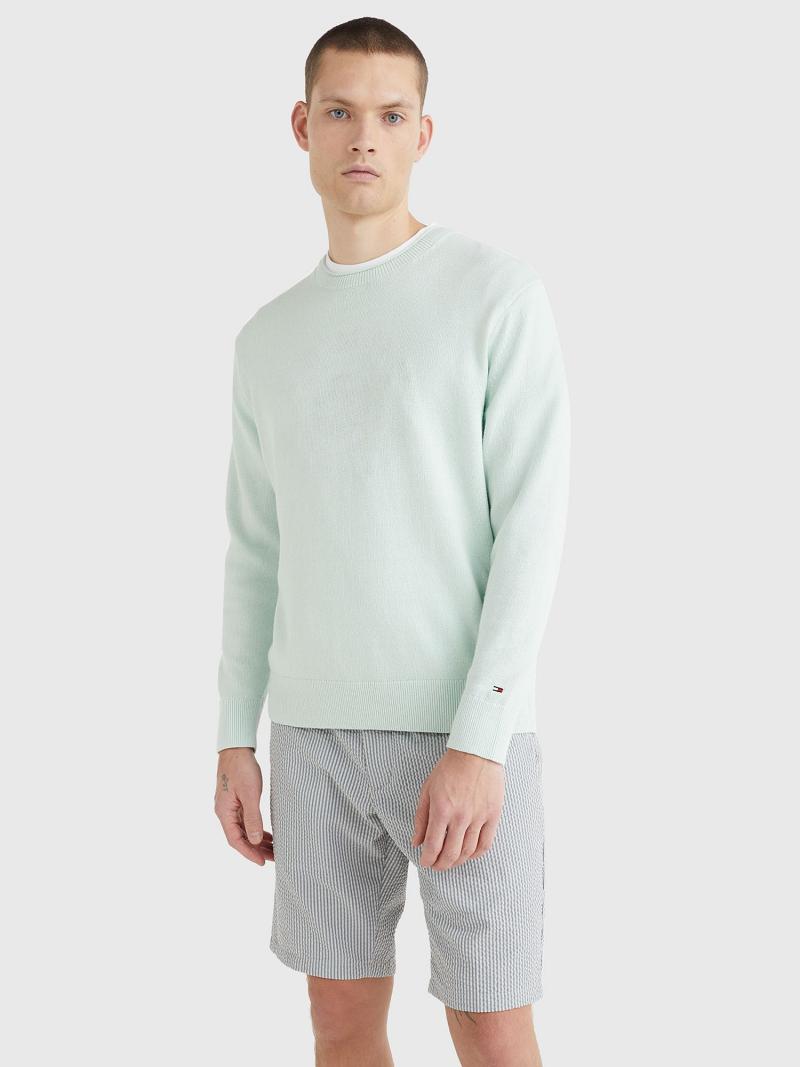 Suéteres Tommy Hilfiger Solid rolled linen Verde Menta | MX_M31174