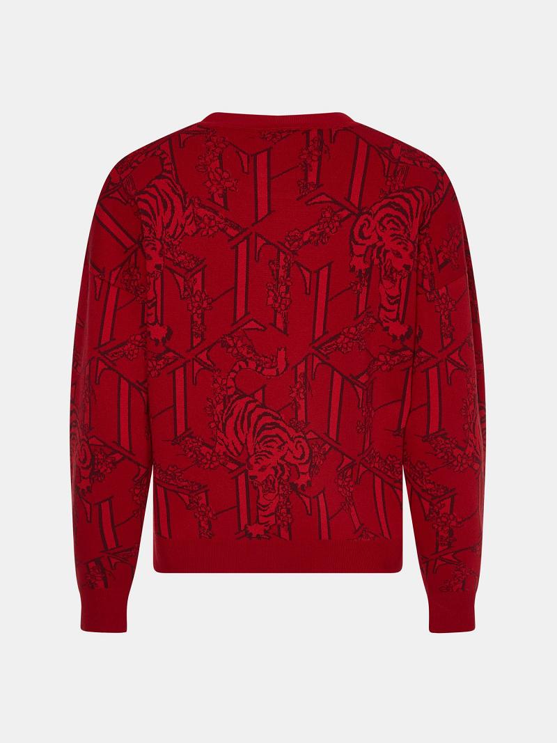 Suéteres Tommy Hilfiger Year of the Tiger Logo Rojos | MX_W21375