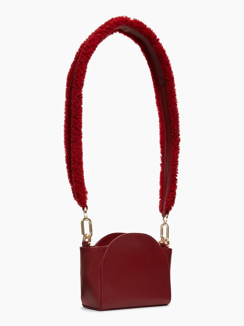 Tarjeteros Tommy Hilfiger Cuero Clutch with Anchos Fur Correa Rojos | MX_W21649