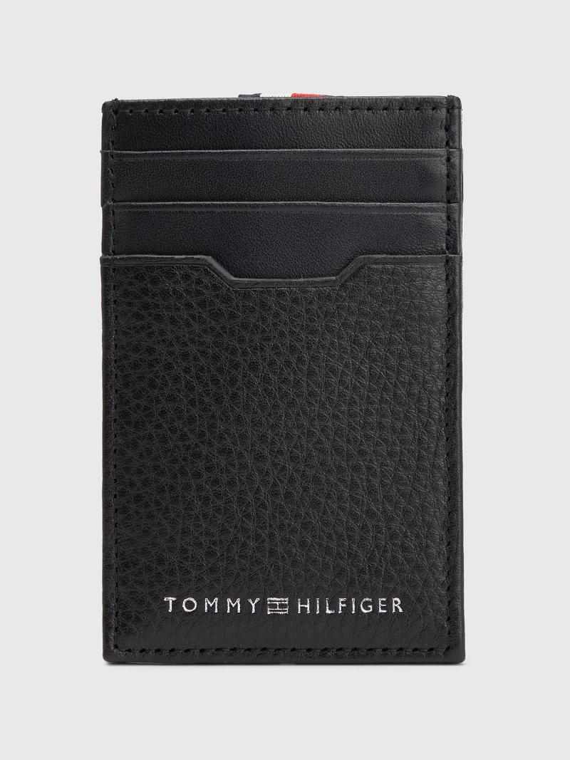 Tarjeteros Tommy Hilfiger Cuero Vertical Stripe Negros | MX_M31722