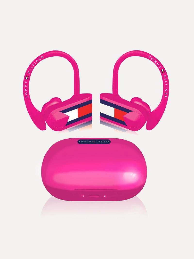 Technology Tommy Hilfiger Neon Deporte Earbuds Rosas | MX_W21687