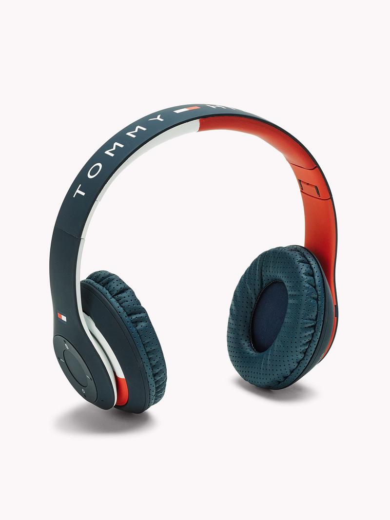 Technology Tommy Hilfiger Noise Isolating Wireless Headphones Azul Marino Rojos Blancos | MX_W21690