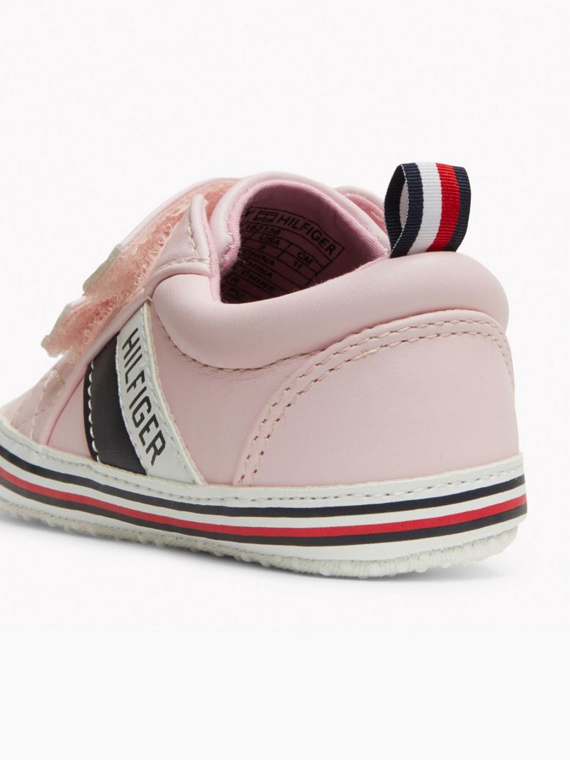 Tenis Tommy Hilfiger Babies' Signature Stripe Rosas | MX_G1304