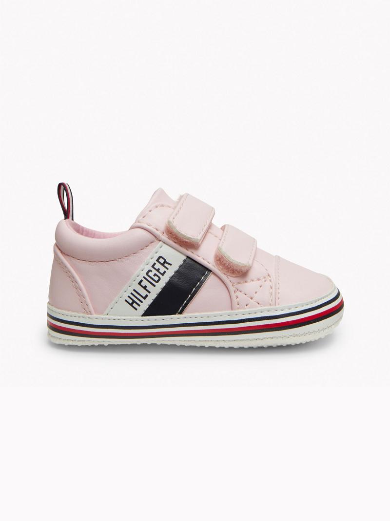 Tenis Tommy Hilfiger Babies' Signature Stripe Rosas | MX_G1304