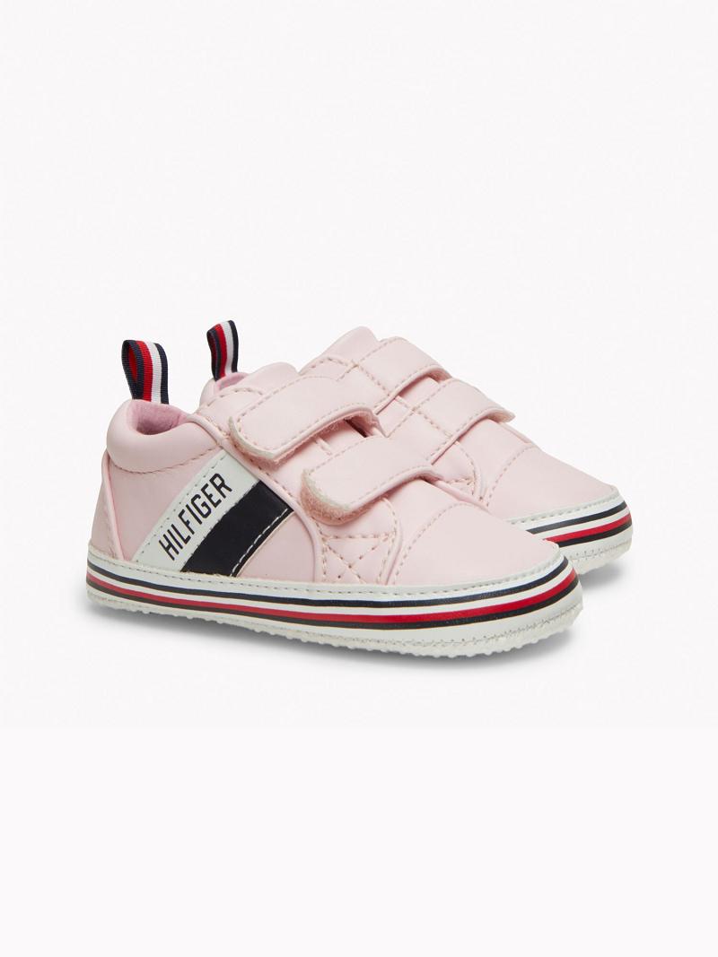 Tenis Tommy Hilfiger Babies\' Signature Stripe Rosas | MX_G1304