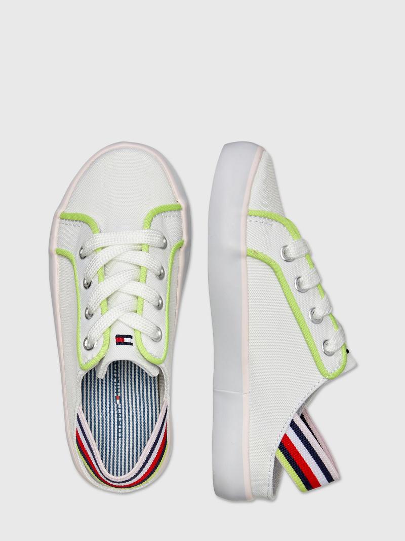 Tenis Tommy Hilfiger Big Destalonadas Blancos | MX_G1306