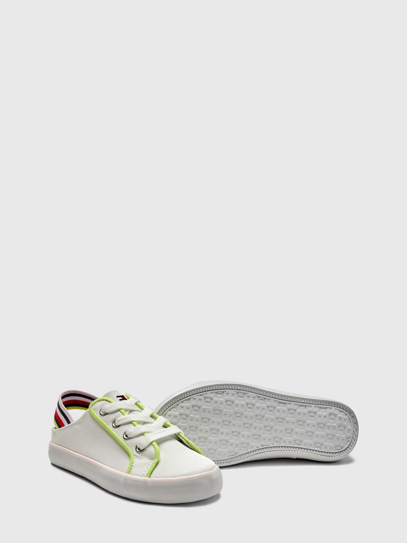 Tenis Tommy Hilfiger Big Destalonadas Blancos | MX_G1306