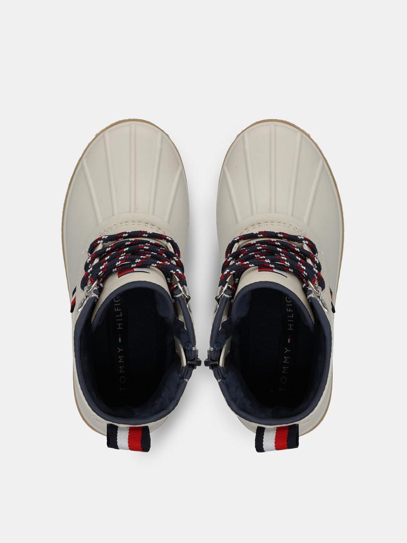 Tenis Tommy Hilfiger Big Duck Boot Blancos | MX_G1305