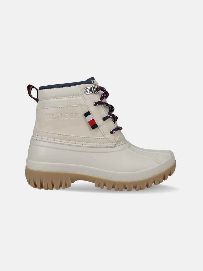 Tenis Tommy Hilfiger Big Duck Boot Blancos | MX_G1305