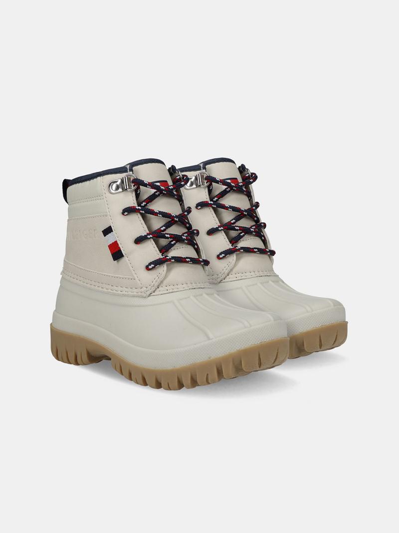 Tenis Tommy Hilfiger Big Duck Boot Blancos | MX_G1305