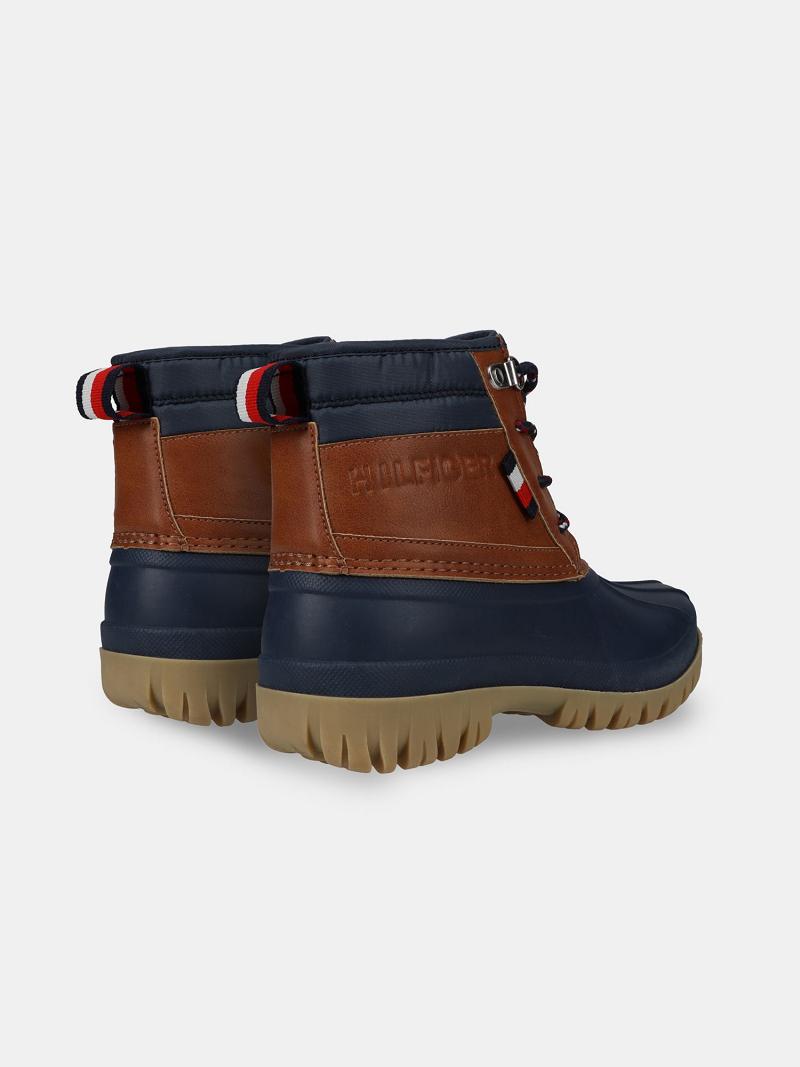 Tenis Tommy Hilfiger Big Duck Boot Marrom Azul Marino | MX_B2235