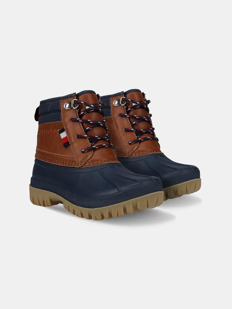 Tenis Tommy Hilfiger Big Duck Boot Marrom Azul Marino | MX_B2235