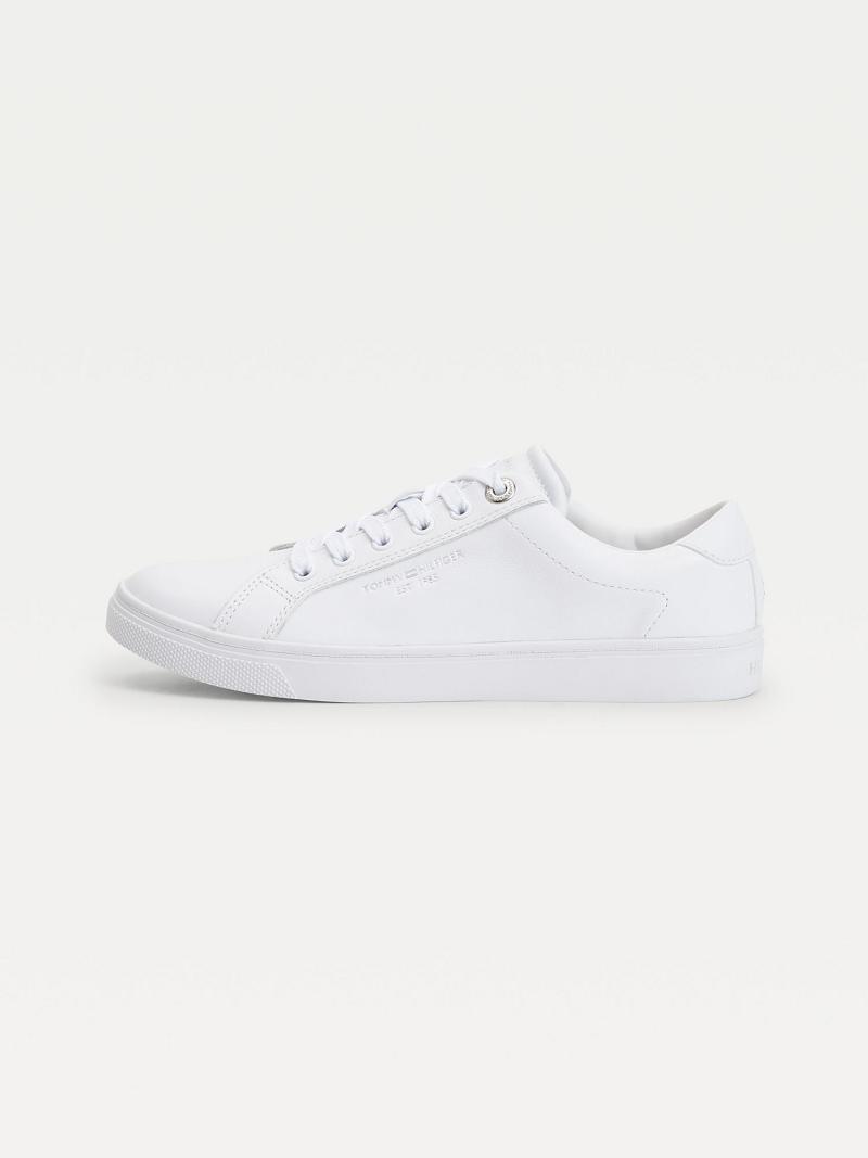 Tenis Tommy Hilfiger Cuero With Leopard Print Laces Blancos | MX_W21634