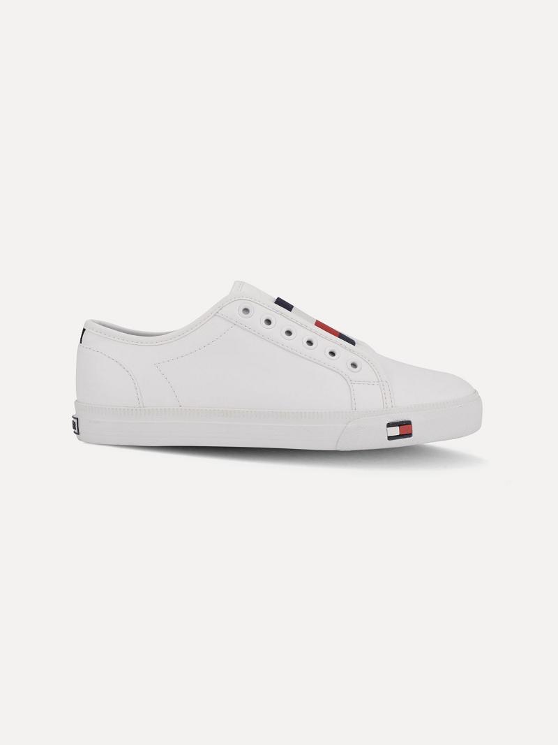 Tenis Tommy Hilfiger Flag Laceless Blancos | MX_W21630