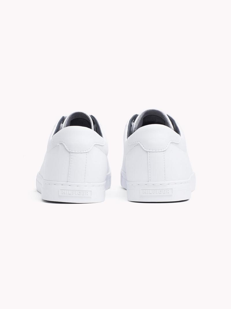 Tenis Tommy Hilfiger Flag leather Blancos | MX_M31618