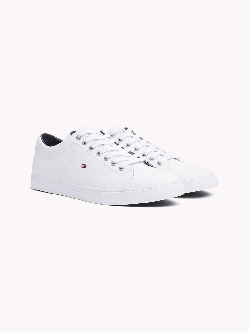 Tenis Tommy Hilfiger Flag leather Blancos | MX_M31618