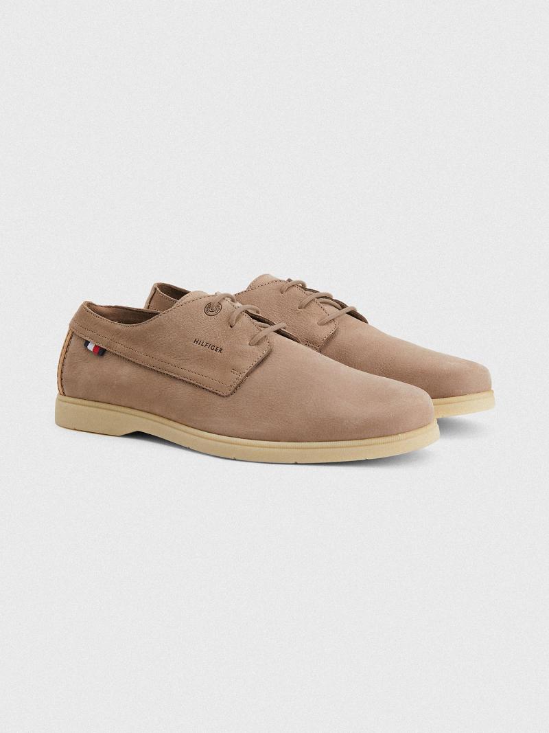 Tenis Tommy Hilfiger Gamuza derby Marrom | MX_M31633