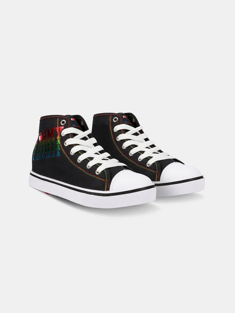 Tenis Tommy Hilfiger Heelys® Tommy Love High Top Negros | MX_B2238