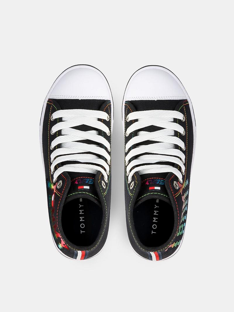 Tenis Tommy Hilfiger Heelys® Tommy Love High Top Negros | MX_G1308