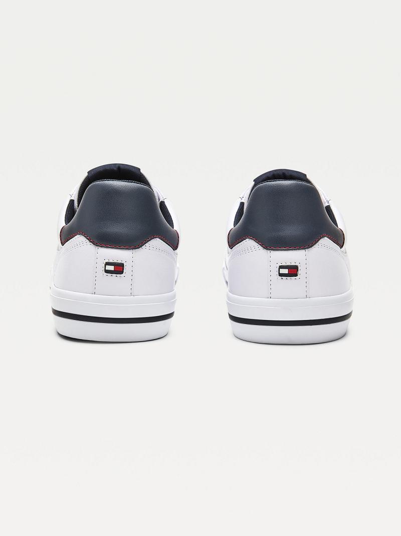 Tenis Tommy Hilfiger Hilfiger leather Blancos | MX_M31619