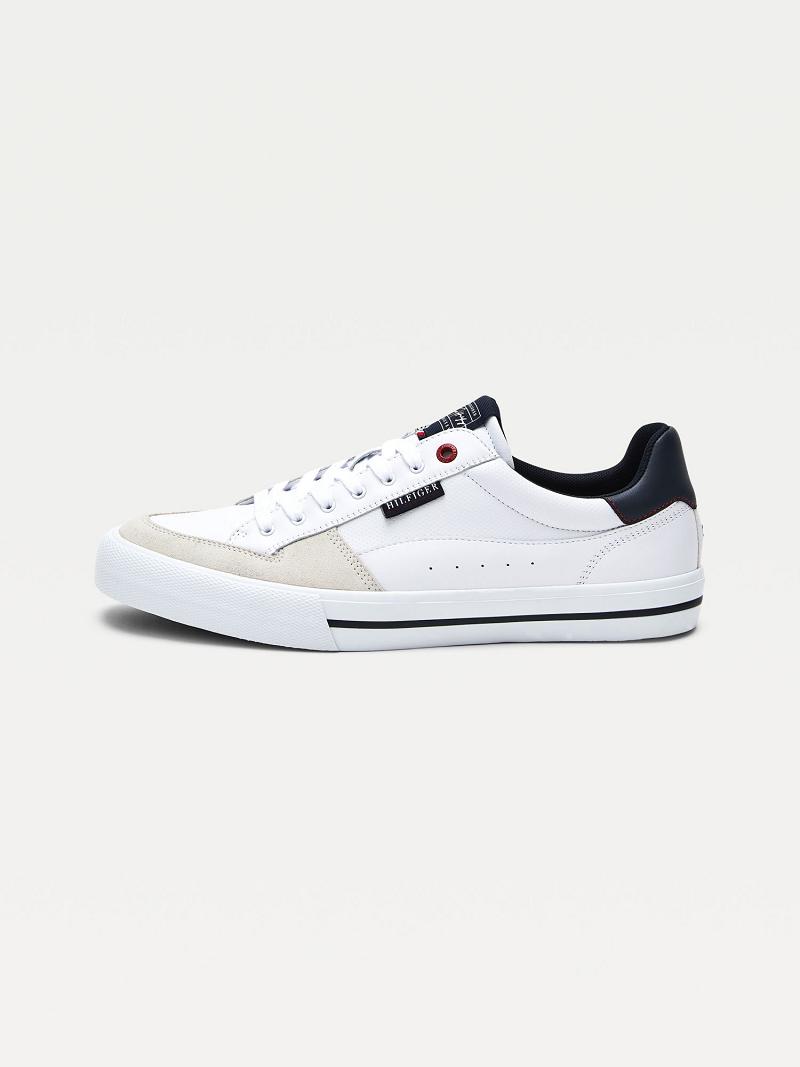 Tenis Tommy Hilfiger Hilfiger leather Blancos | MX_M31619