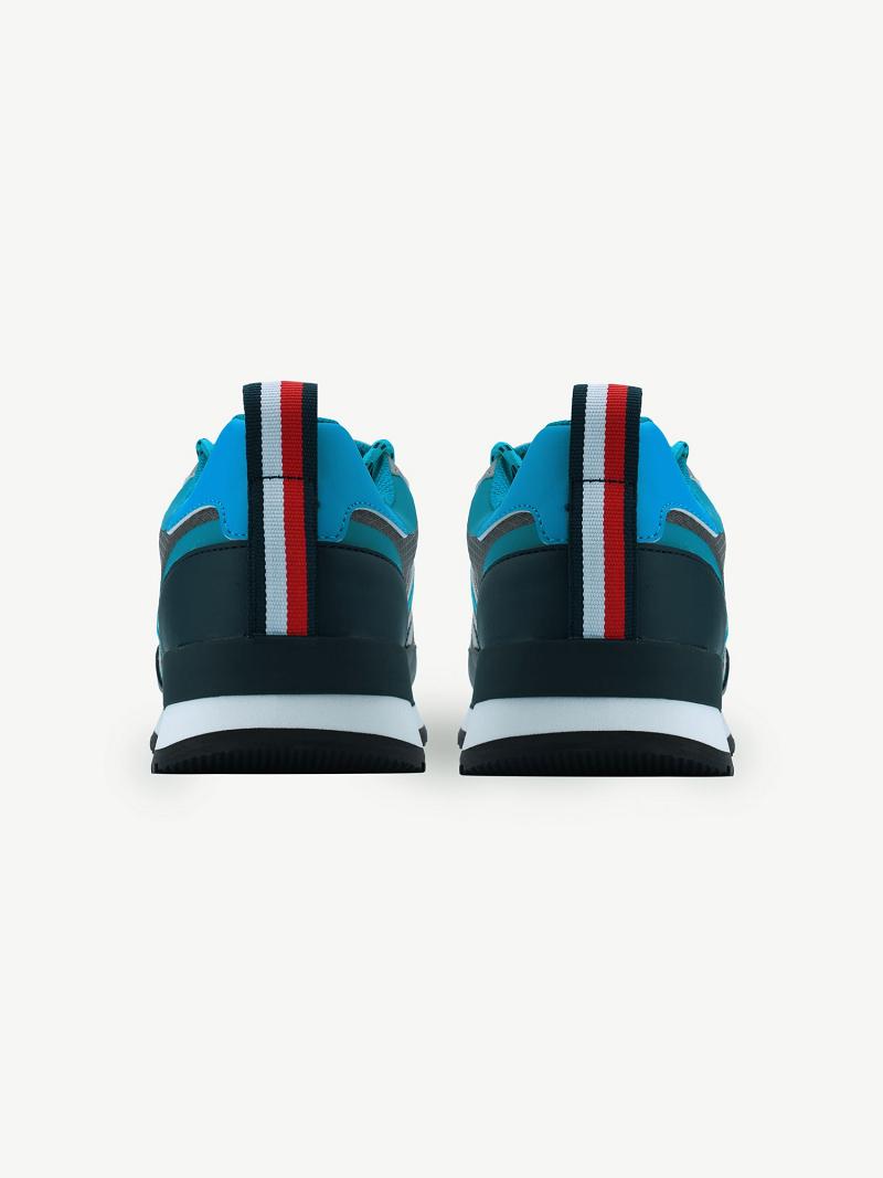 Tenis Tommy Hilfiger Hilfiger logo Grises Azules | MX_M31620