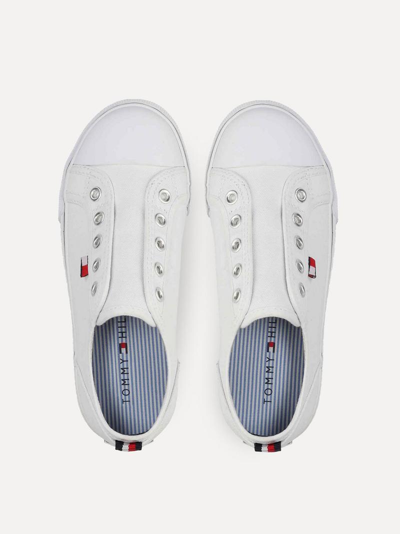 Tenis Tommy Hilfiger Laceless Blancos | MX_B2240