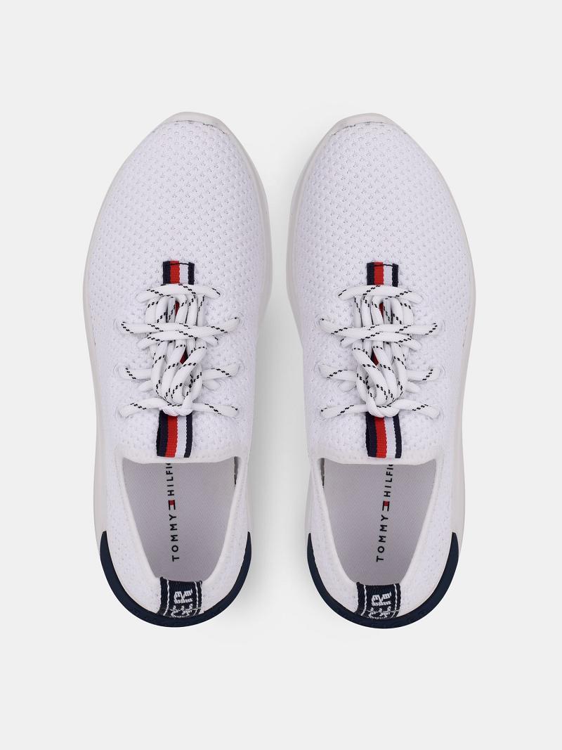 Tenis Tommy Hilfiger Mesh Stripe Blancos | MX_W21637