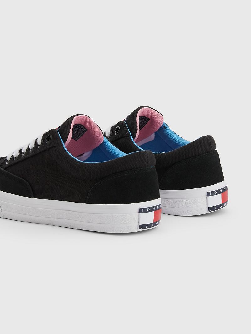 Tenis Tommy Hilfiger Recycled Skater Negros | MX_W21639