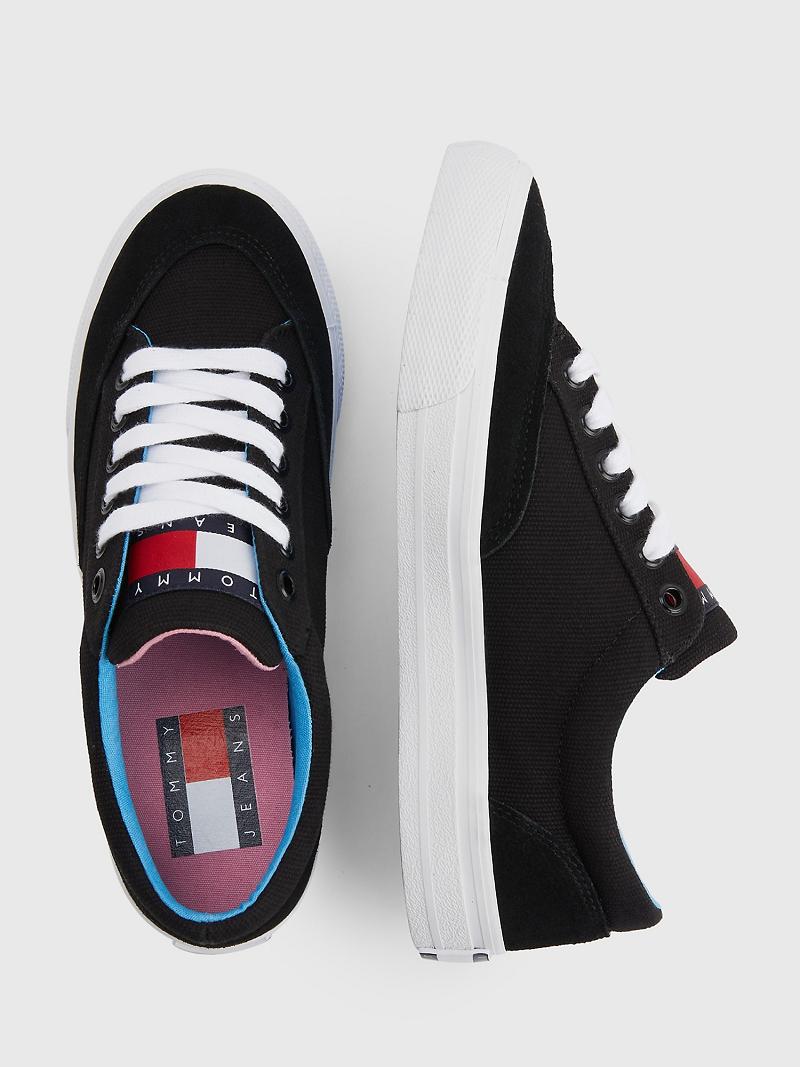 Tenis Tommy Hilfiger Recycled Skater Negros | MX_W21639