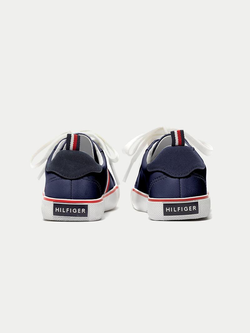 Tenis Tommy Hilfiger Signature Stripe Azul Marino | MX_B2243