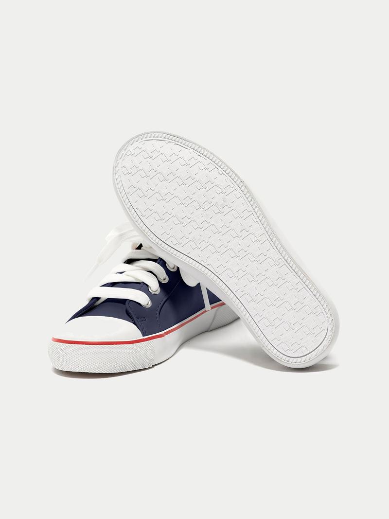 Tenis Tommy Hilfiger Signature Stripe Azul Marino | MX_B2243