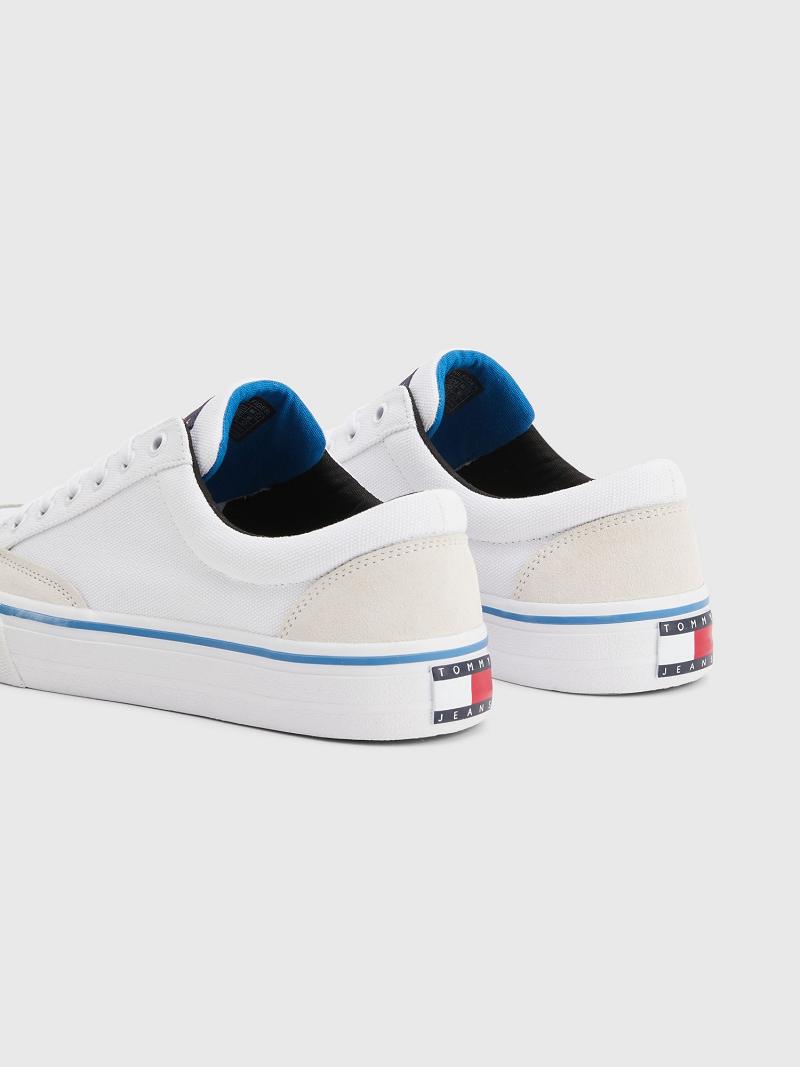 Tenis Tommy Hilfiger Tommys low cut skater Blancos | MX_M31637