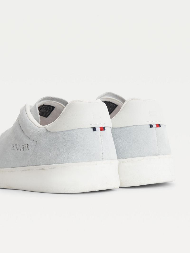 Tenis Tommy Hilfiger Undyed suede cupsole Grises | MX_M31638