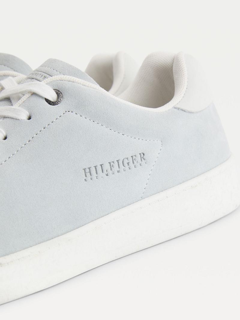 Tenis Tommy Hilfiger Undyed suede cupsole Grises | MX_M31638