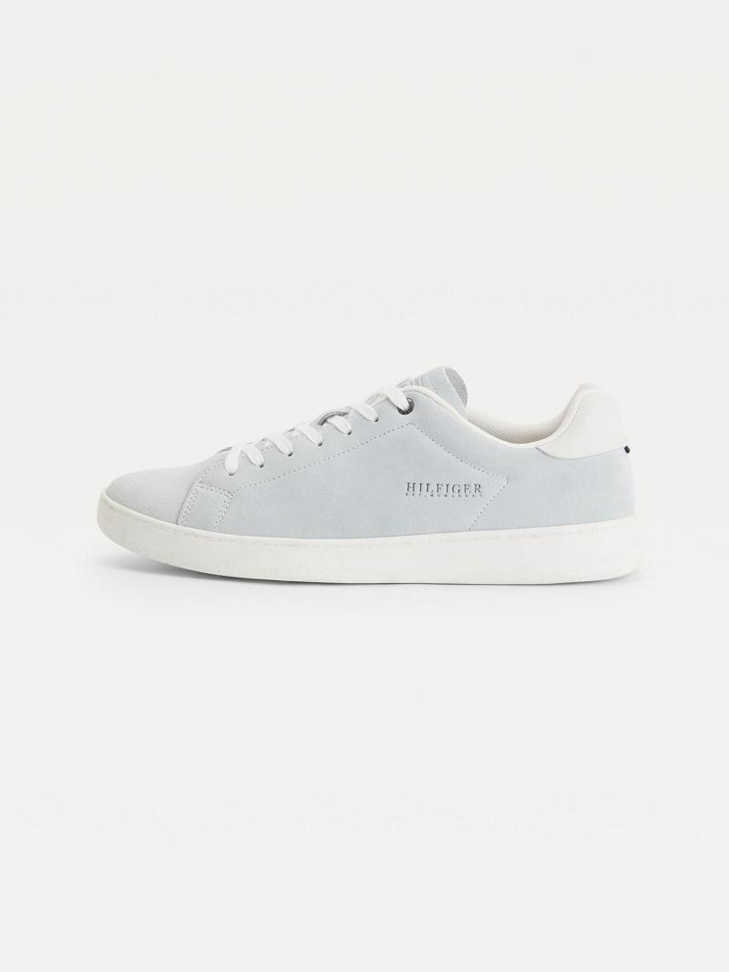 Tenis Tommy Hilfiger Undyed suede cupsole Grises | MX_M31638