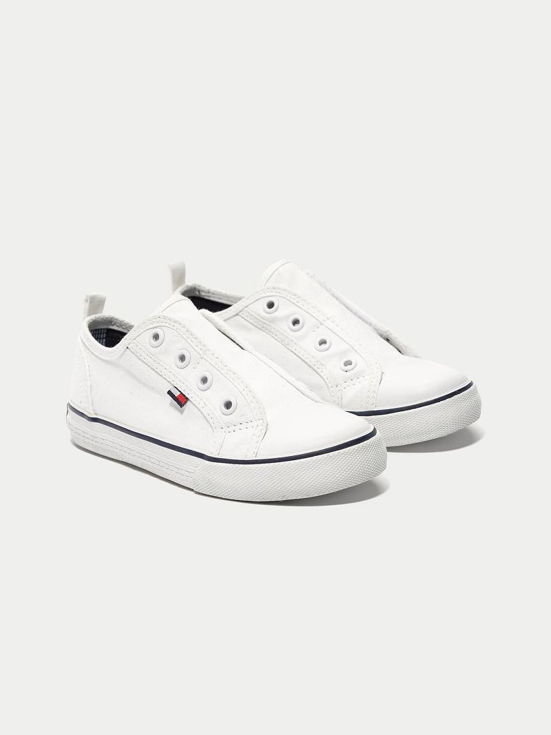 Tenis Tommy Hilfiger White Laceless Blancos | MX_G1311