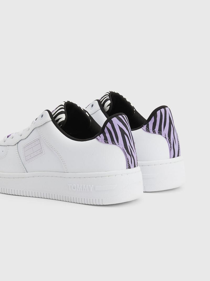 Tenis Tommy Hilfiger Zebra Accent Blancos | MX_W21642