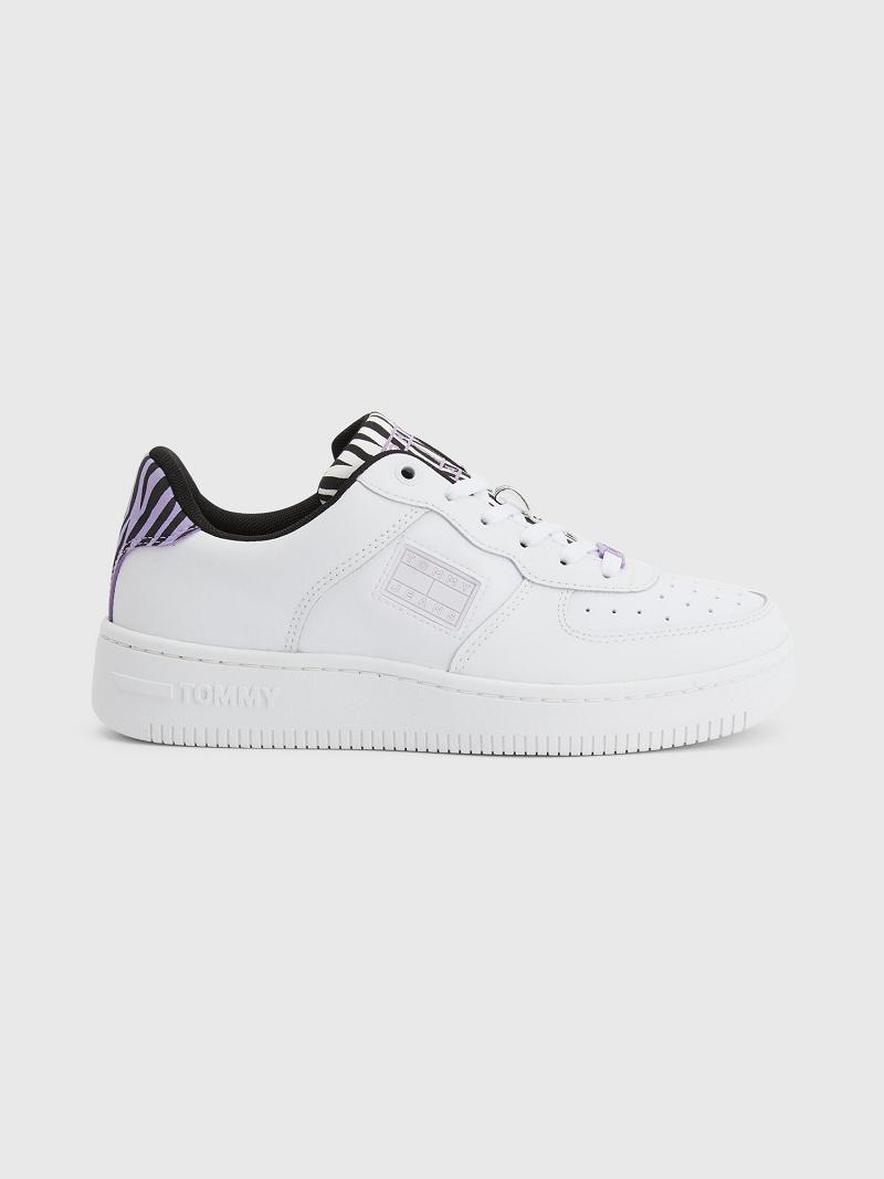 Tenis Tommy Hilfiger Zebra Accent Blancos | MX_W21642