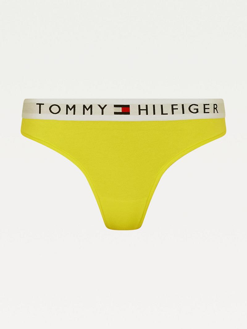 Thongs Tommy Hilfiger Organic Algodon Amarillos | MX_W21572