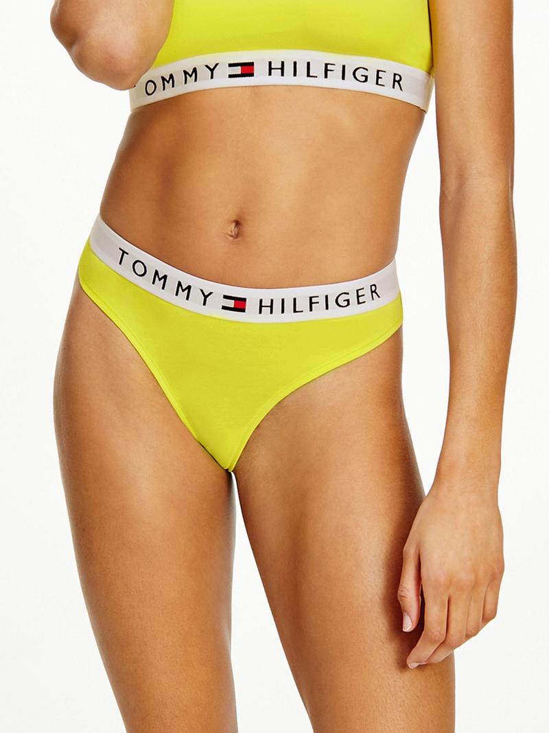 Thongs Tommy Hilfiger Organic Algodon Amarillos | MX_W21572