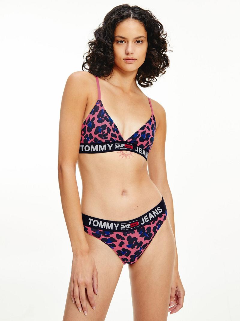 Thongs Tommy Hilfiger Organic Algodon Leopard Rosas Multicolor | MX_W21574