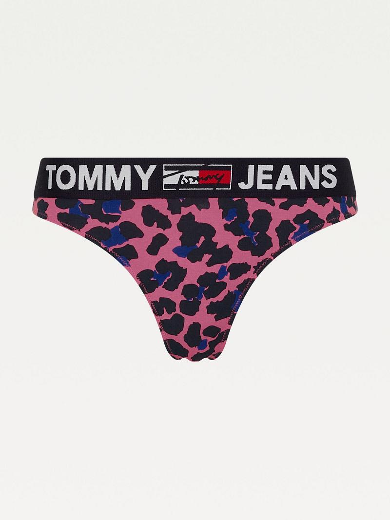 Thongs Tommy Hilfiger Organic Algodon Leopard Rosas Multicolor | MX_W21574