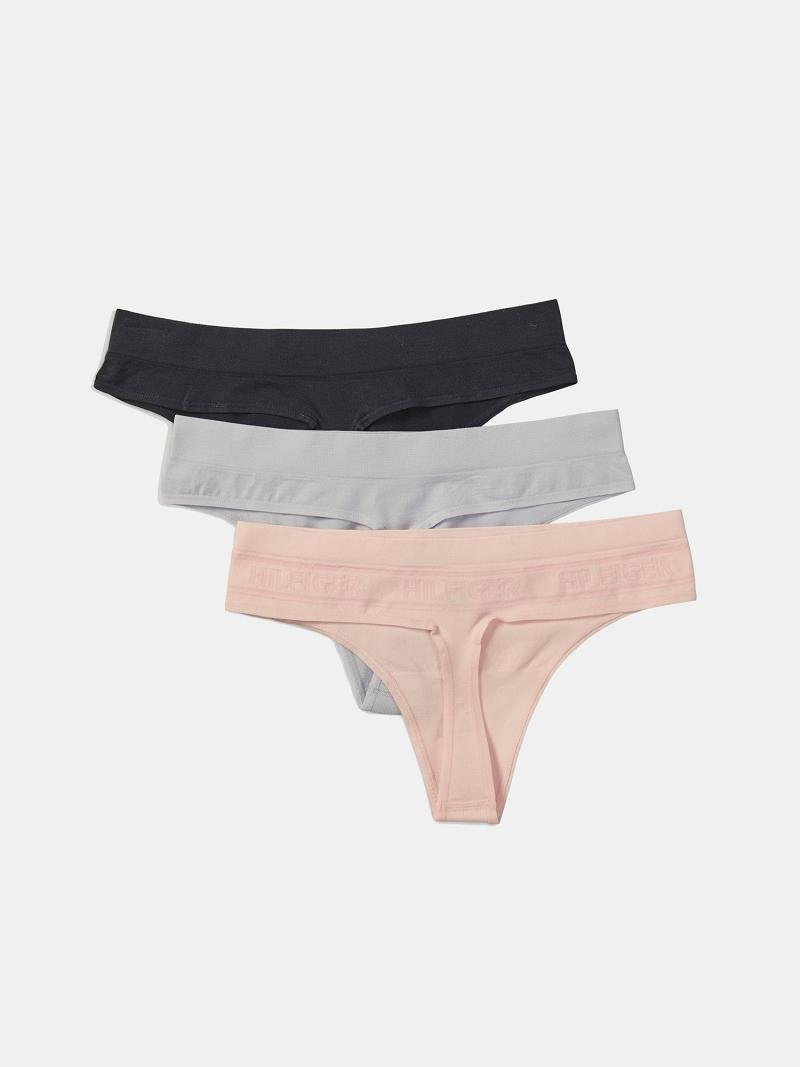 Thongs Tommy Hilfiger Seamless 3PK Rosas | MX_W21576