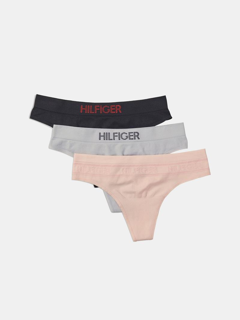 Thongs Tommy Hilfiger Seamless 3PK Rosas | MX_W21576