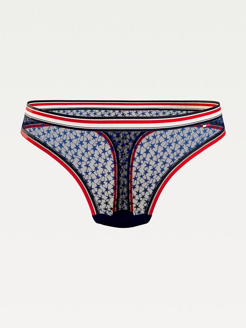 Thongs Tommy Hilfiger Star Print Curve Azules | MX_W21580