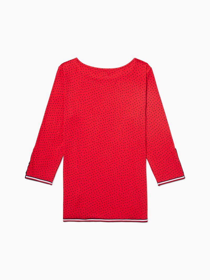 Tops Tommy Hilfiger Essential Dot Tunic Rojos | MX_W21494