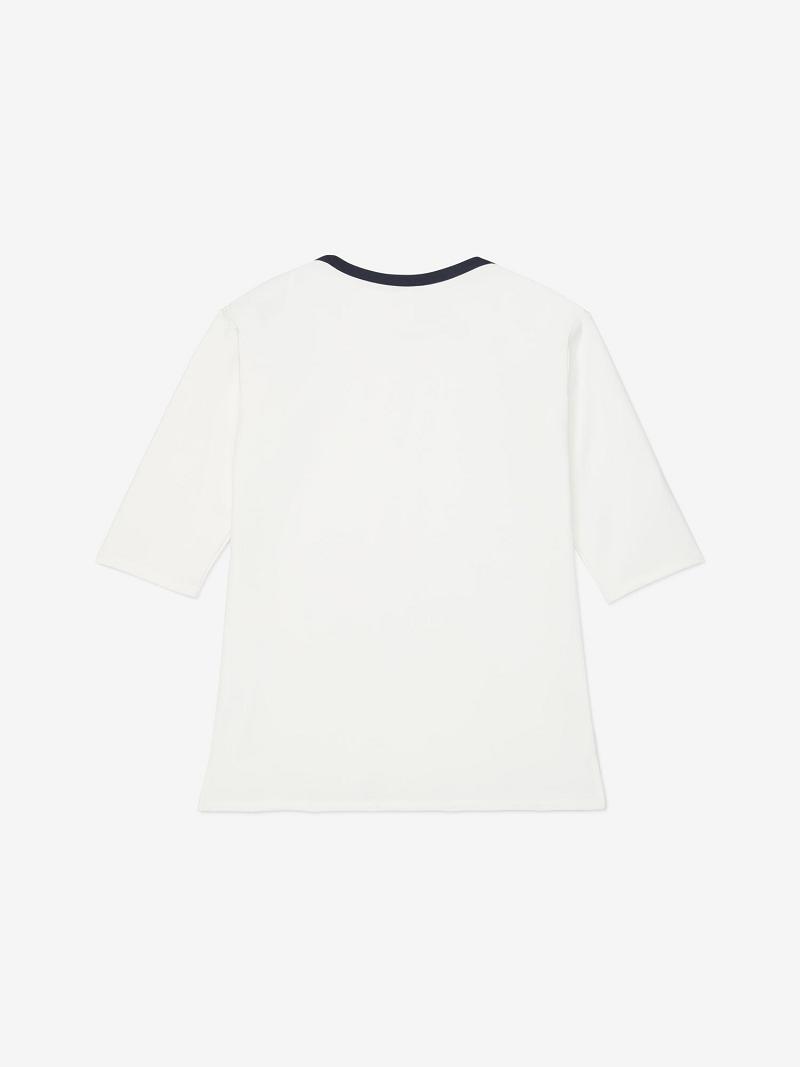 Tops Tommy Hilfiger Essential Solid Ponte Boatneck Tunic Blancos | MX_W21495