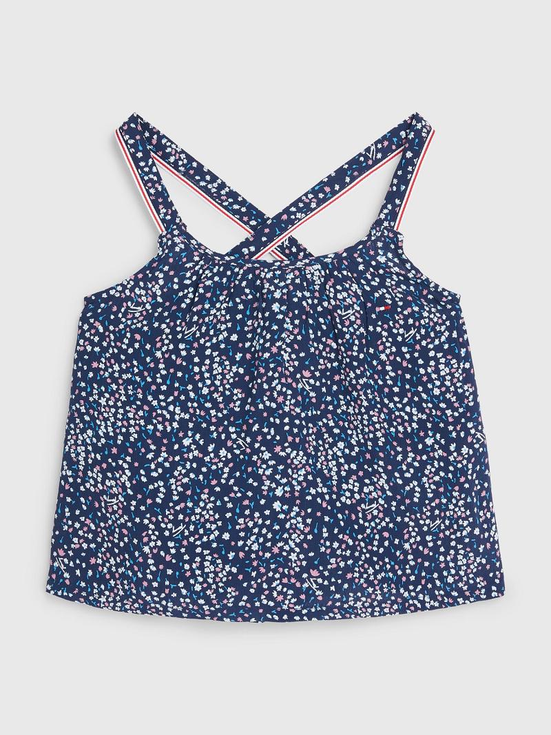 Tops Tommy Hilfiger Floral Azules | MX_G1278